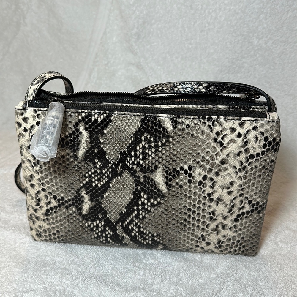 Ted baker - Jamelia Exotic Double Zip Leather Crossbody Bag